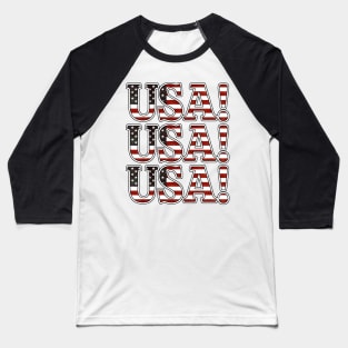 USA! USA! USA! Baseball T-Shirt